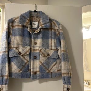 NWT Abercrombie plaid crop jacket